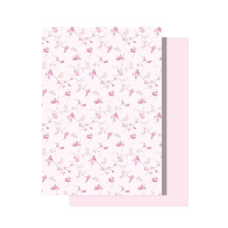 Papel de regalo floral impermeable de estilo europeo para el Día del Maestro, impreso con un elegante diseño floral para empaquetado de ramos de regalo en floristerías.