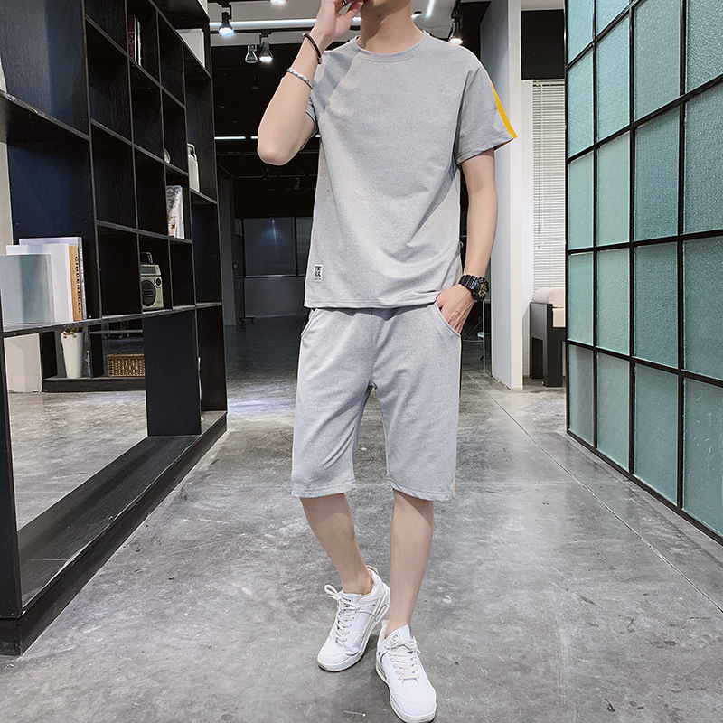 [Fabrica directa en stock] 2025 nuevo traje de hombre joven transpirable de moda con corto guapo