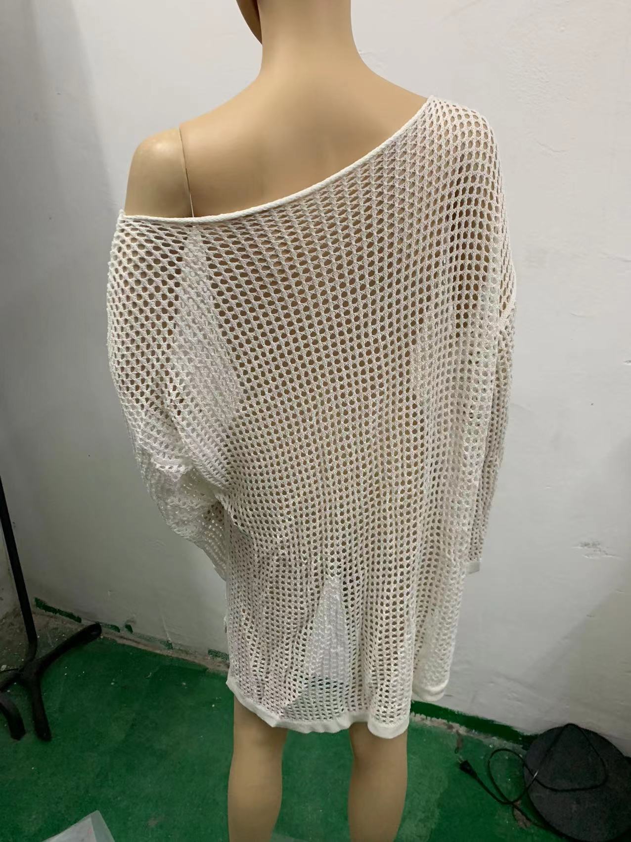 Hollow Out Design Casual, Sexy Style Women's Solid Color Casual Sexy Cover Ups