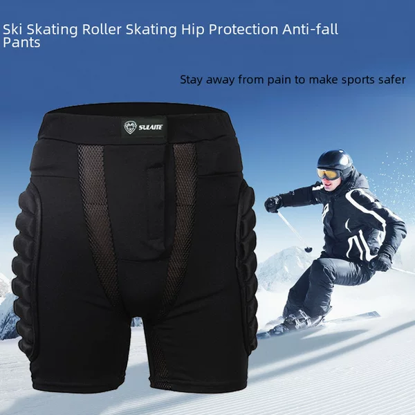 Sulaite Roller Skating and Snow Hip Protection Pants Skateboard Skating Anti-Fall Butt Pads Outdoor Cycling Sports Hip Protection