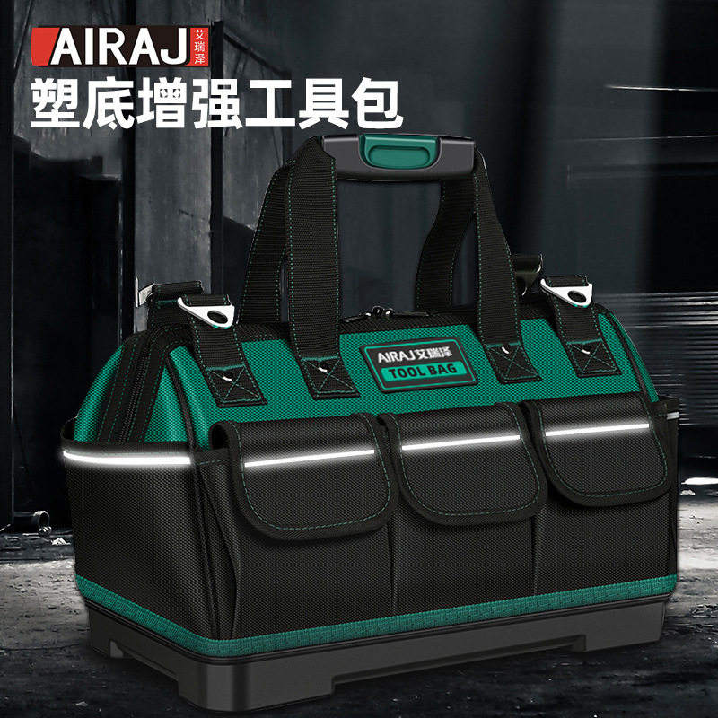 Bolsa de herramientas Arrizo de lona Oxford gruesa, bolsa de herramientas portátil especial para electricistas y carpintería, bolsa de almacenamiento grande
