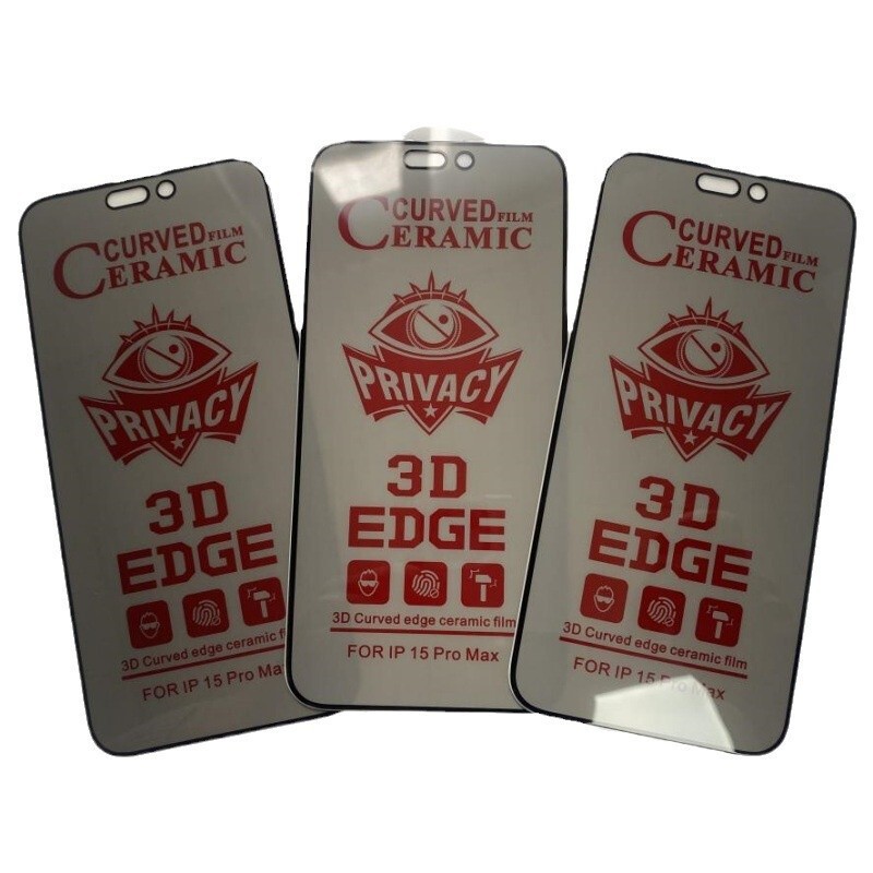 Suitable for Apple 12 Ceramic Film Explosion-Proof Soft Edge Anti-Impact Film 17XS Full Screen Anti-Peeping Iphone15 Mobile Phone Film