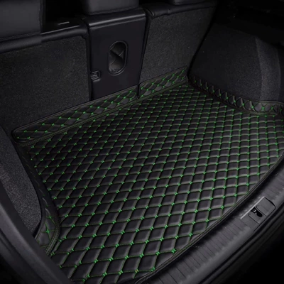 Trunk Mat: Car Trunk Mat, High-Sided - black-green-the-size-of-the-cross-border-small-package-is-about-403815-and-the-weight-is-about-1-kilogram