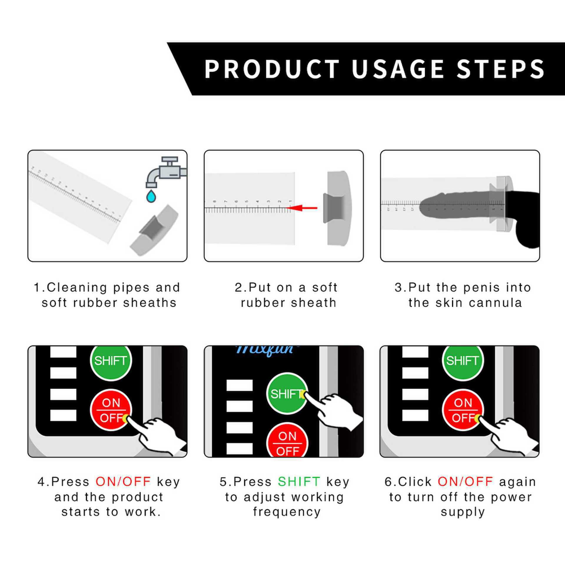 Men’s Negative Pressure Vacuum Masturbation Device MM-230, Smart LCD Trainer, Button Control — detail image 7