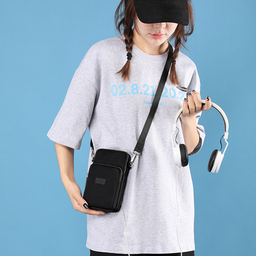 Cross-border small handbags for women, solid color versatile mobile phone bag, 2024 new small cross-body bag, vertical style, Japanese and Korean mini coin purse