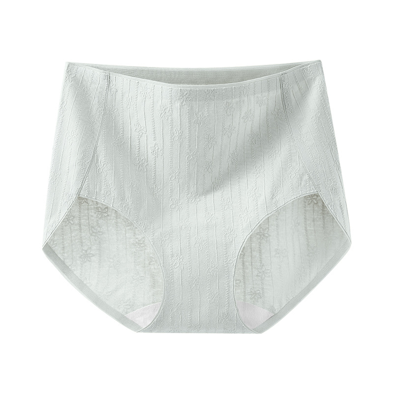 Sin costuras de algodón de cintura alta nuevo estilo jacquard de gran tamaño entrepierna larga algodón de cintura alta notas de algodón puro ropa interior de mujer no es fácil de deformar