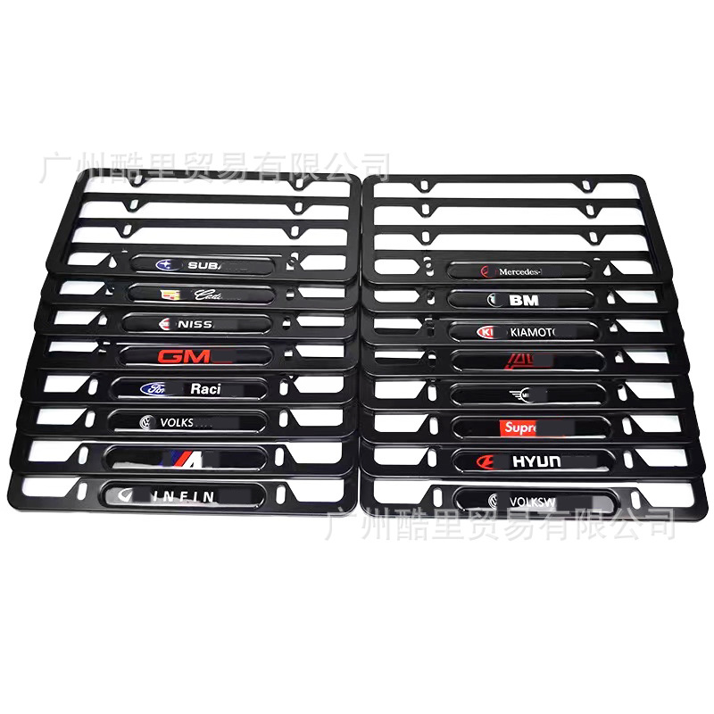 Hot-Selling American Standard License Plate Frame, Thickened Stainless Steel Aluminum Alloy Carbon Fiber License Plate Frame, American License Plate Frame with the Option to Add Logo