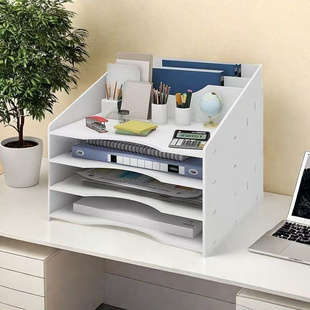 Office Folder Rack A4 Paper Information Multi-Layer Storage Rack Desktop Storage Rack Office Desktop Organizer Cross-Border
