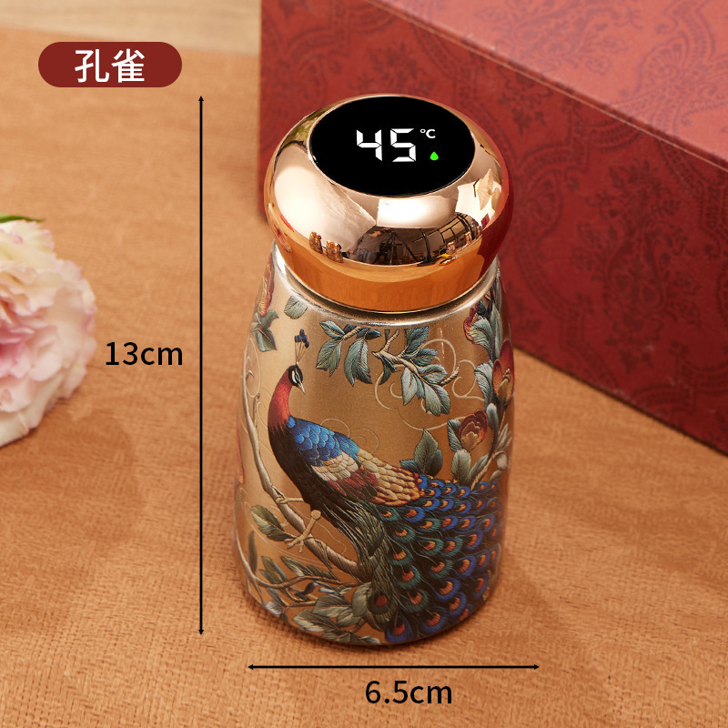 国潮小巧迷你口袋杯子316保温杯高颜值蘑菇头智能显温便携随手杯|undefined