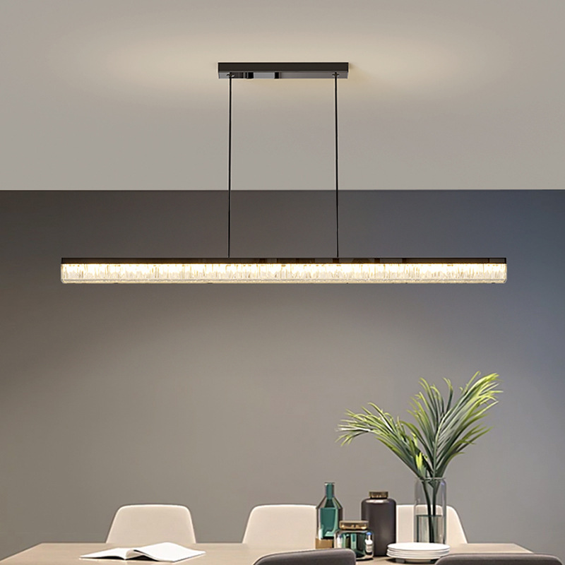 Lámpara del comedor lujosa alta sensacional minimalista comedor bar de mesa de comedor una lámpara de banda larga lámpara de sala de estar
