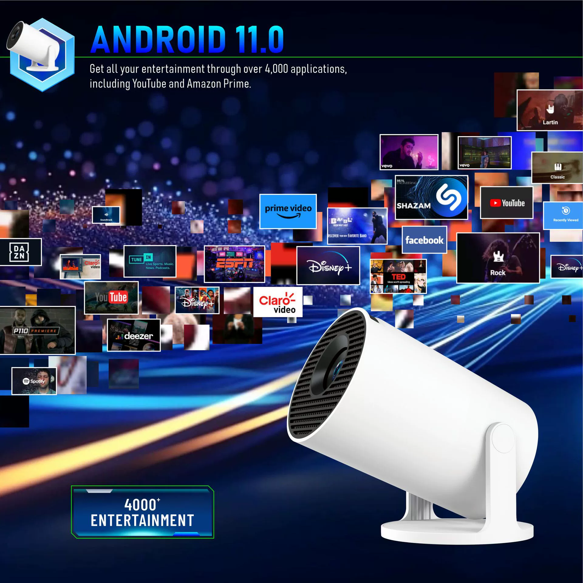 Популярный проектор HY300PRO+ 170 ANSI, прямые поставки с завода