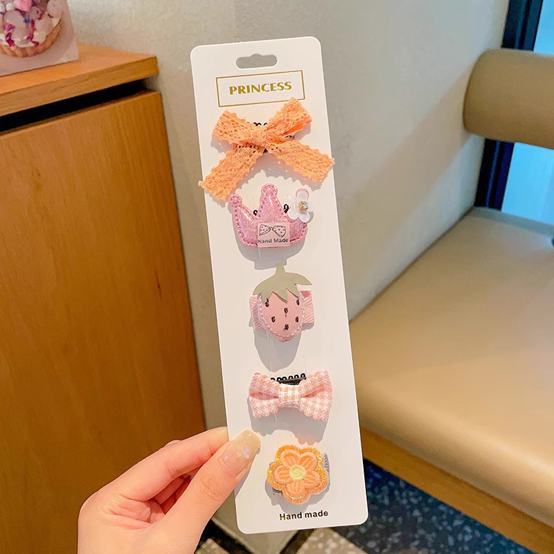 Horquilla de los niños bebé no duele el abrigo del pelo flequillos rotos horquilla tocado niña bebé clip pelo accesorios