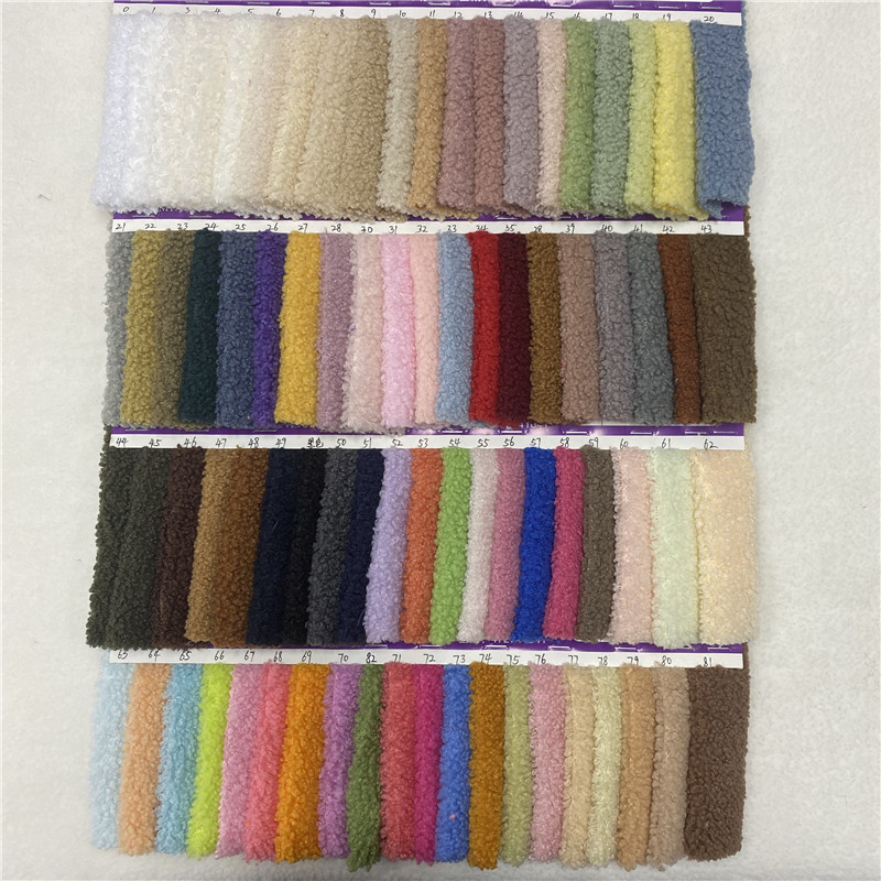 特惠 现货小泰迪绒 小颗粒卷曲羊驼毛绒时尚女装外套玩具毛绒面料