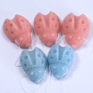 Support Customization of Konjac Cleansing Face Wash Sponge with Pictures and Samples, Beetle-Shaped Deep Cleansing Face Sponge