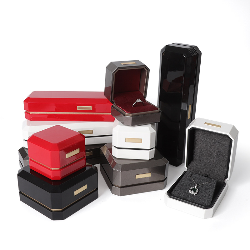 Caja de joyería lacada de alta calidad, caja de regalo de joyería, caja de anillo, collar, caja de embalaje de joyería, sensación de alta calidad image 5