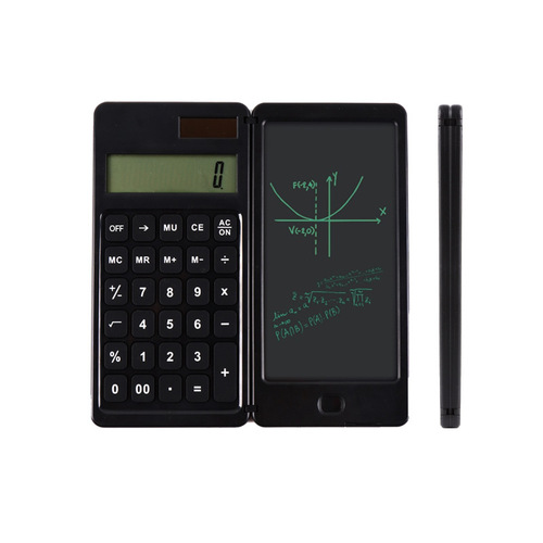 Jishengke Solar Calculator Writing Tablet Learning Business Office Portable Folding LCD Writing Tablet Calculator