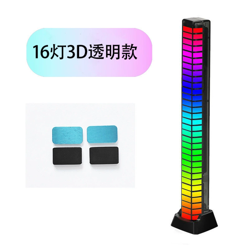 Магнитный всасывающий RGB свет настроения для ноутбука/настольного компьютера, автомобильный проходной звук, управление ритмом, светодиодная музыкальная атмосфера лампа