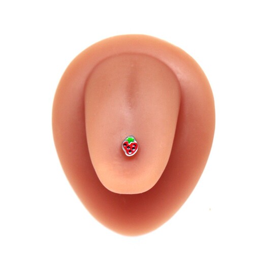 Gaibei European and American cross-border fruit tongue nail strawberry cute niche tongue nail European and American piercing jewelry cross-border factory direct sales