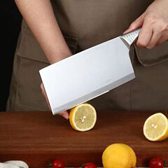 Cross-border foreign trade stainless steel kitchen knife, kitchen knife, household chopping knife, dual-purpose kitchen slicing knife, sharp meat cutting knife