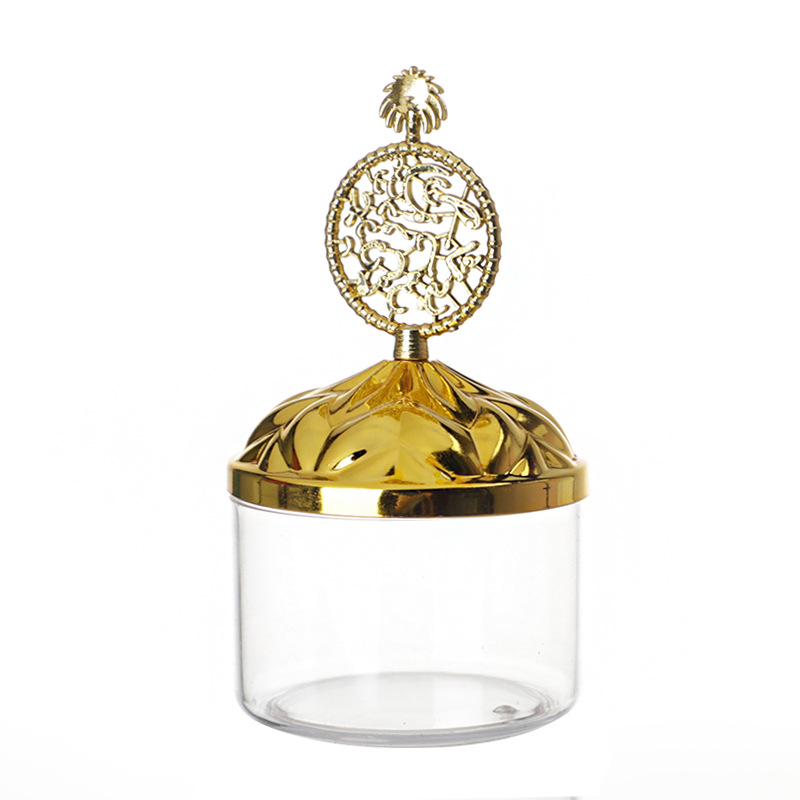 Venta al por mayor de estilo europeo oro y plata taza de postre de plástico taza de hornear decoración de la boda del banquete suministros caja de embalaje creativo