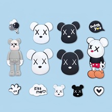 pvc软胶硅胶小配件卡通暴力熊熊头拖鞋家居DIY材料贴片手机壳饰品