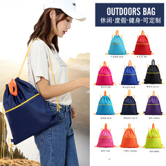 Printing Marathon Event Bag with Drawstring Backpack 420 Polyester Zipper Pocket Polyester Drawstring Pocket