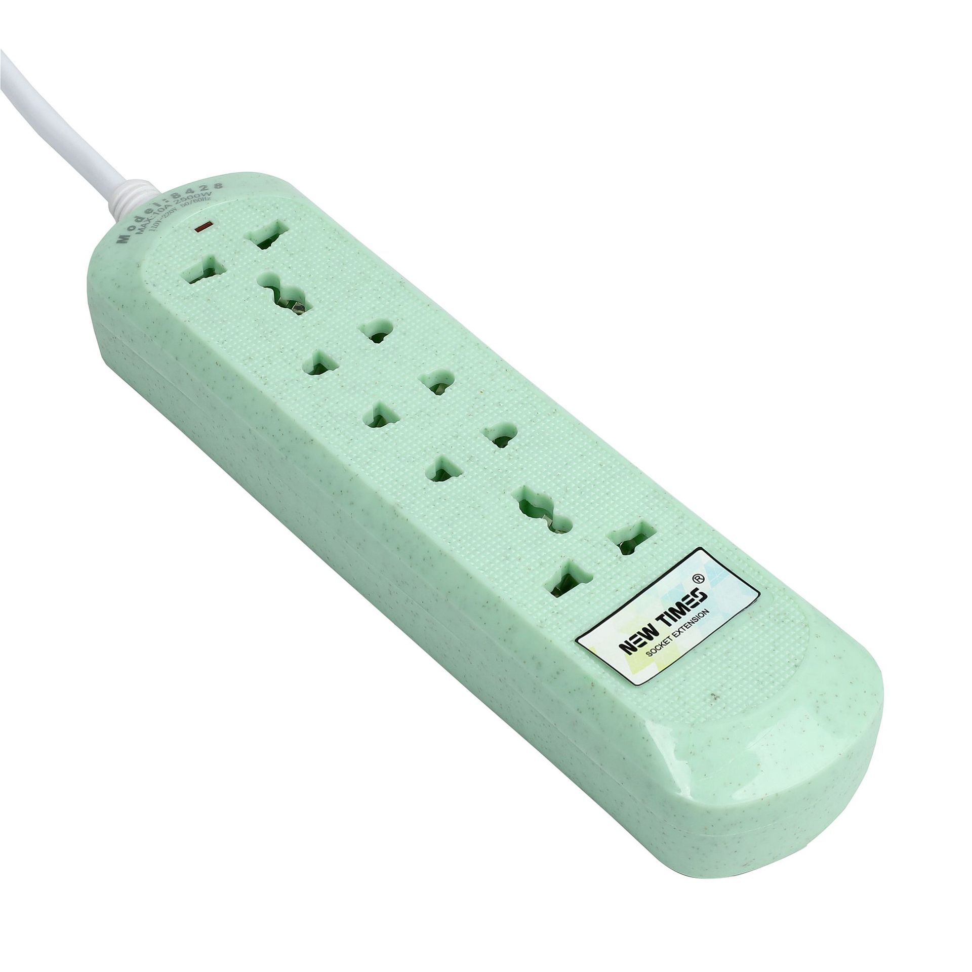 8428 # USB sin interruptor de 2 metros de Oriente Medio multicolor mezclado 12 agujeros enchufe 10A 2500W image 4
