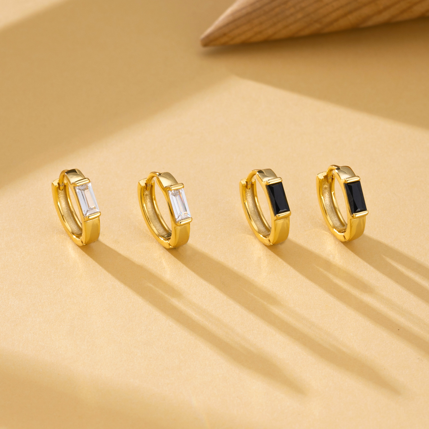 fashionable retro square earrings