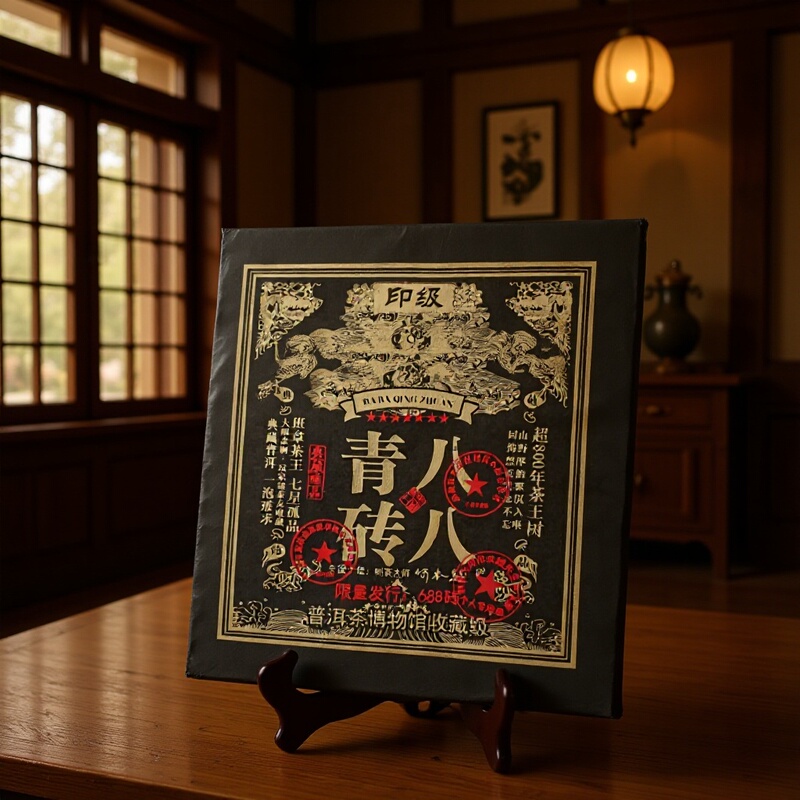 Pu'Er Tea Eight Eight Green Brick Spring Ancient Tree Grade Gift Box Pu'Er Raw Tea Brick Ancient Tree Tea Pu'Er Tea Eight Eight Green Brick Spring Ancient Tree Grade Gift Box Pu'Er Raw Tea Brick Ancient Tree Tea