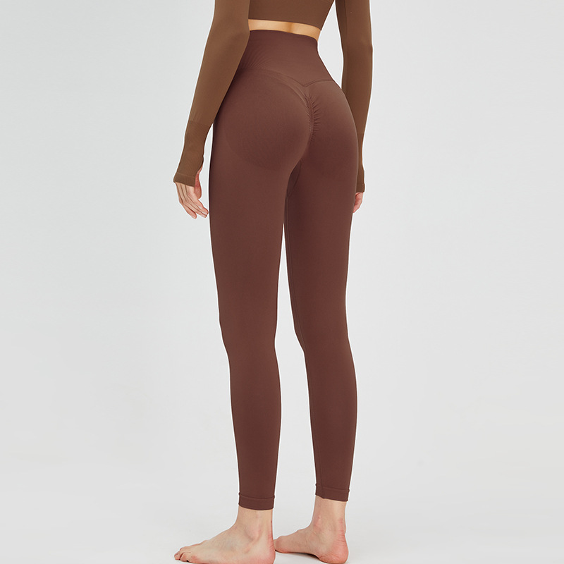 Procesamiento personalizado transfronterizo sin caderas, pantalones deportivos de cintura alta desnudos, pantalones deportivos de cadera