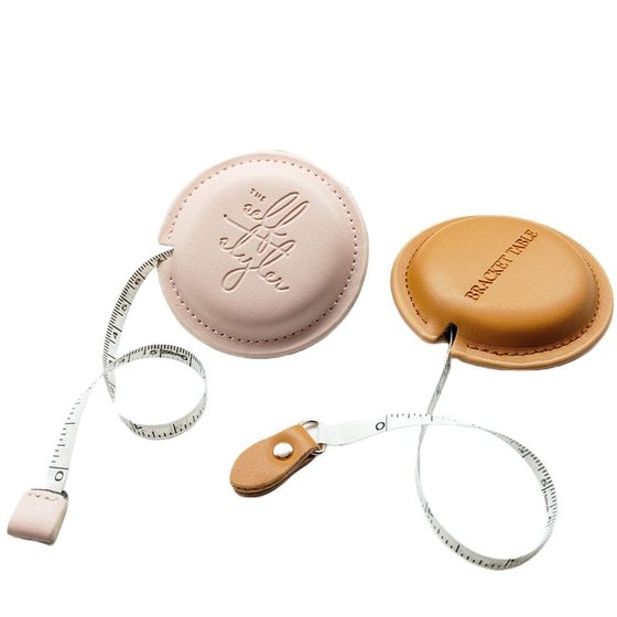 New pu Tape Measure, Round Oil Edge Tape Measure, Automatic Shrinkable, Easy to Carry, Metric and Imperial Double-sided Measurement Soft Ruler