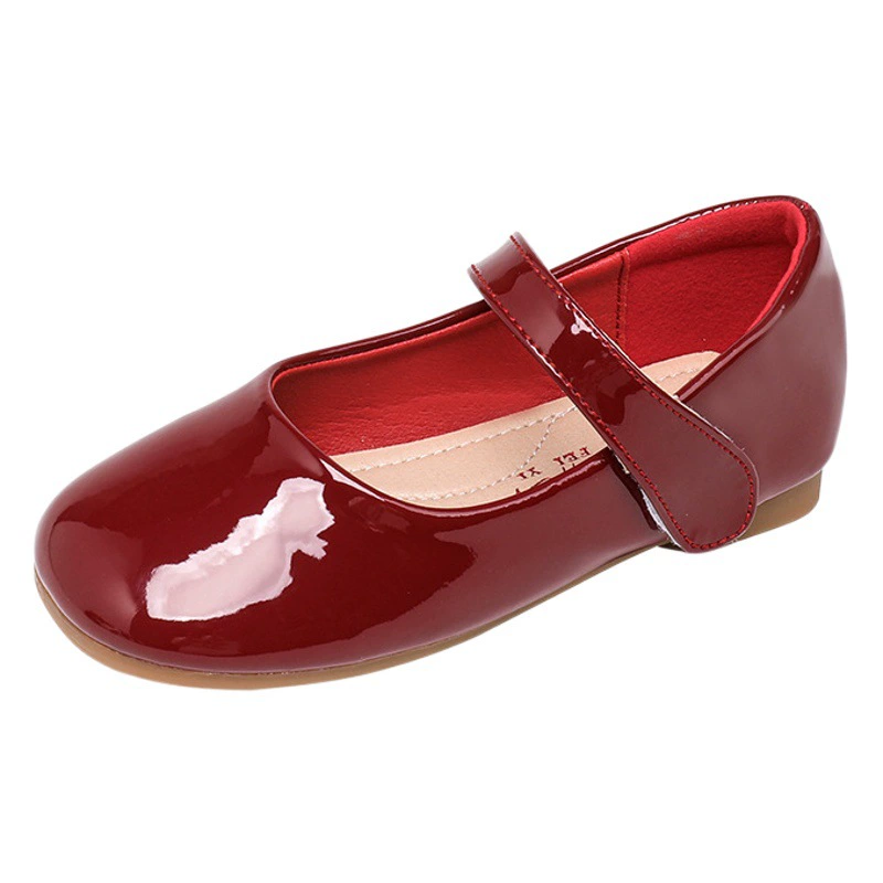 Черные кожаные туфли для девочек, новые детские туфли для выступлений, белые студенческие туфли, школьная обувь для этикета, туфли принцессы на мягкой подошве.