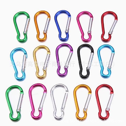 Factory No.5 gourd-shaped mountaineering buckle spring aluminum alloy backpack hoist mountaineering hook mountaineering buckle aluminum black Factory No.5 gourd-shaped mountaineering buckle spring aluminum alloy backpack hoist mountaineering hook mountaineering buckle aluminum black