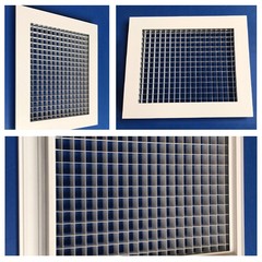 Aluminum alloy inspection cover double-layer louver ventilation opening air conditioning outlet bathroom hotel outlet