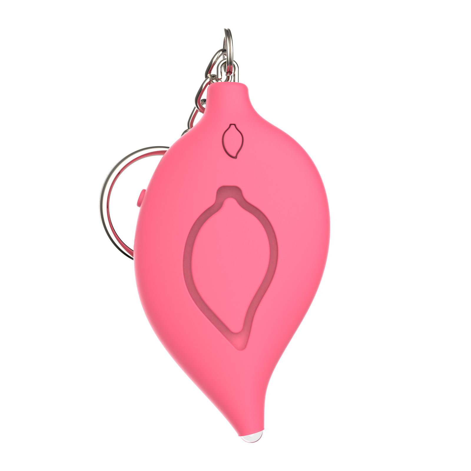 Alarma Personal Antilobo Forma de Hoja, Luz LED, 130 dB, para Autodefensa