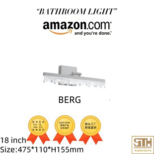 Foreign Trade Amazon Led Mirror Headlight Modern Simple European Standard Cross-Border Makeup Bathroom Bathroom Cabinet Light Manufacturer
