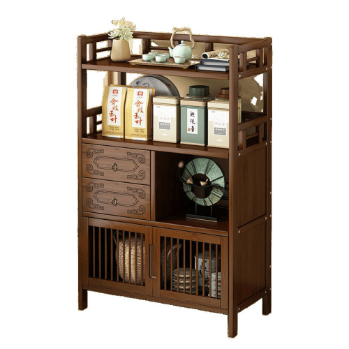 Side cabinet, sofa side table, small tea cabinet, solid wood tea set, tea storage cabinet, tea cabinet shelf, tea table, tea stand