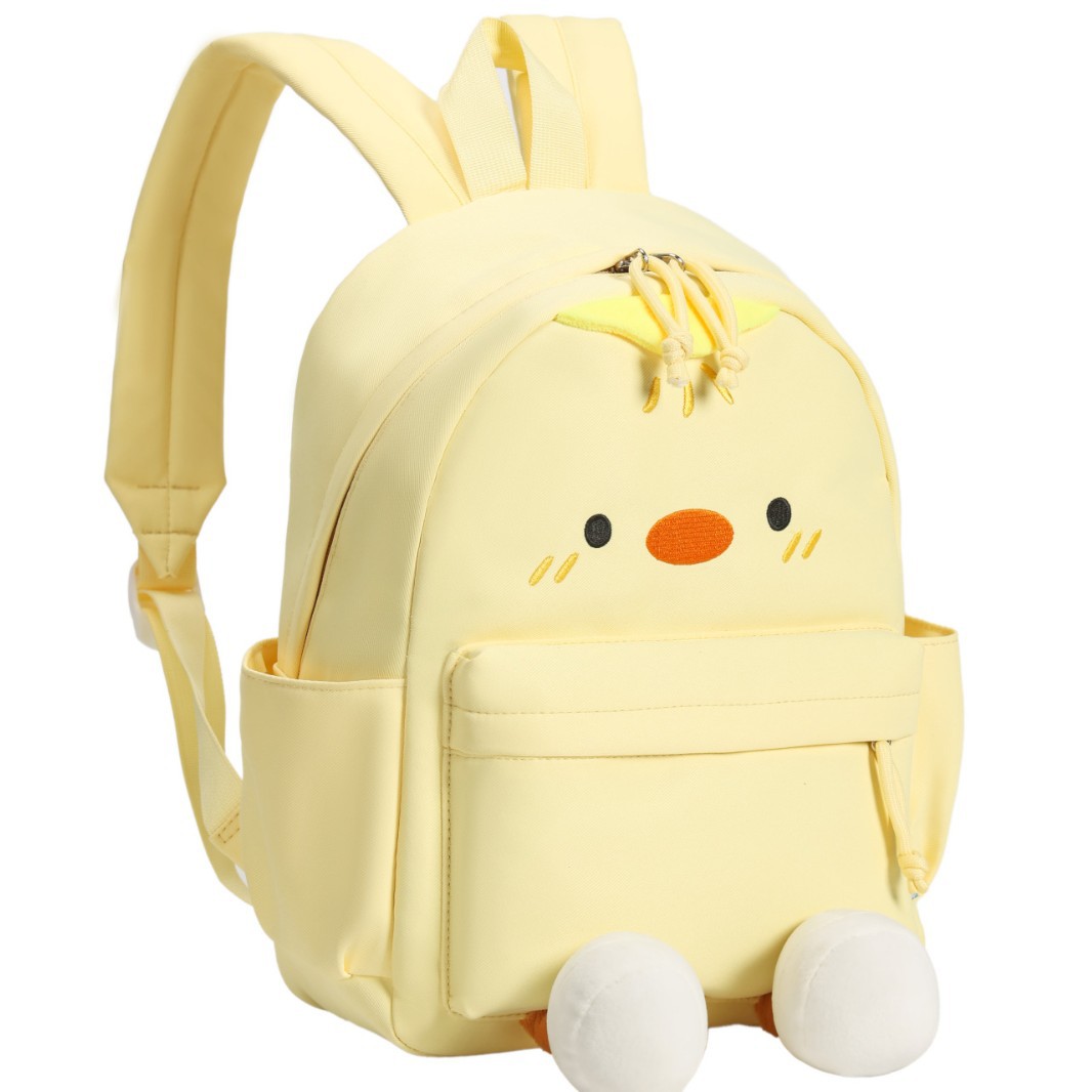 2025 New Cute Cartoon Chick Backpack for Kids, Versatile and Large Capacity for Commuting