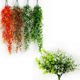 仿真圆形大尤加利藤条壁挂绿化藤蔓植物家具室内室外装饰绿植