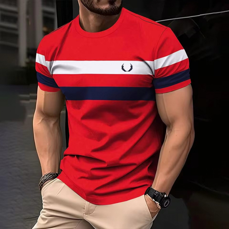 Herren T-Shirt Locker Mesh Atmungsaktiv Rundhals Kurzarm Einfach S-XXL - Bild 3 von 6