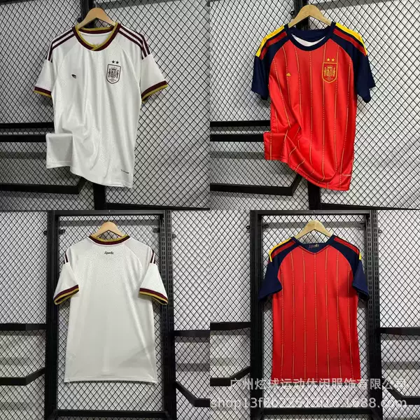 2026 World Cup Spain Fan Edition Jersey National Team Football Uniform T-Shirt Cross-Border Custom Order