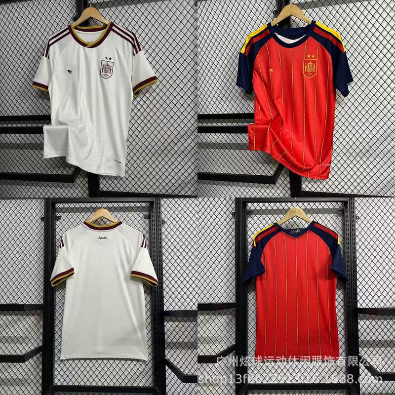 2026 World Cup Spain Fan Edition Jersey National Team Football Uniform T-Shirt Cross-Border Custom Order