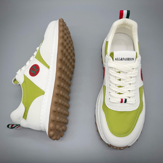 Summer New Men's Shoes European Trendy Shoes Personalized Versatile Breathable Lightweight Thick-Soled Men's Sports and Leisure Sneakers for Men