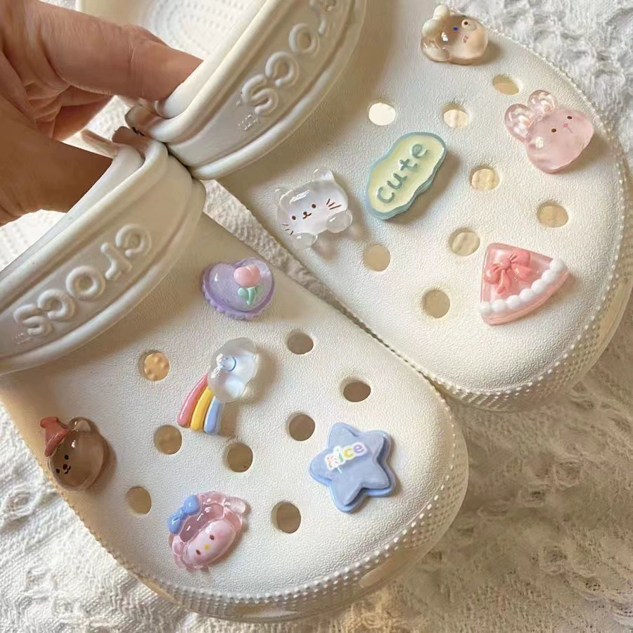 Карнавальная аксессуар, кроссовки кремовые, кролик, handmade, с маленькими медведями, 10 штук