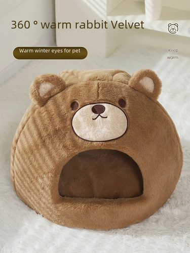 Cat kennel is warm in winter, enclosed for sleeping, dog kennel for all seasons, pet sofa, cat bed, winter cat house