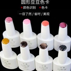 Nail Art Acrylic Sheet Bead Color Card, Transparent Glass Round Handmade DLY Nail Polish Color Display Card