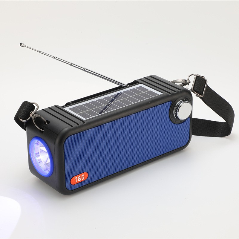 Transfronterizo TG637 altavoz Bluetooth portátil al aire libre doble tarjeta de linterna solar subwoofer