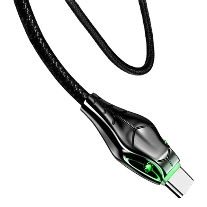 Adecuado para fuente de alimentación Huawei Android Apple tipo 60W, cable de carga rápida con cabeza de serpiente de aleación de zinc para transferencia de datos y carga rápida para Apple y Android.