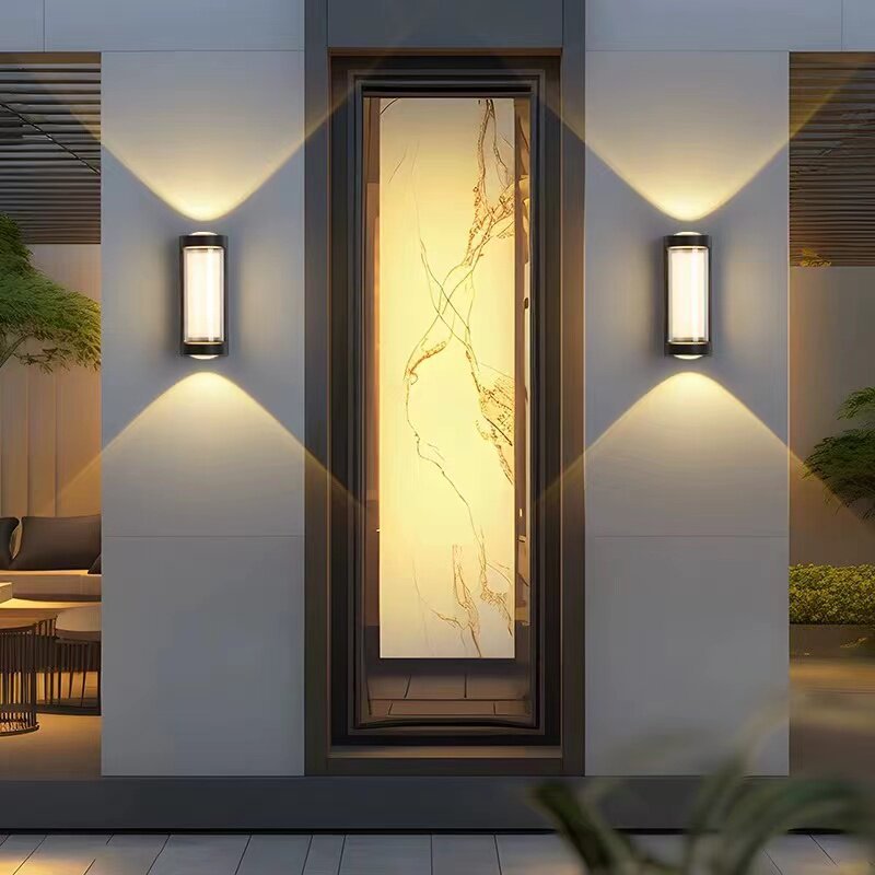 lámpara de pared exterior impermeable led pasillo ultra brillante escalera patio puerta exterior lámpara impermeable balcón lámpara de pared de baño