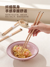 特别好看的筷子竹木情侣快子高颜值卡通小熊木筷日式家用一人一筷